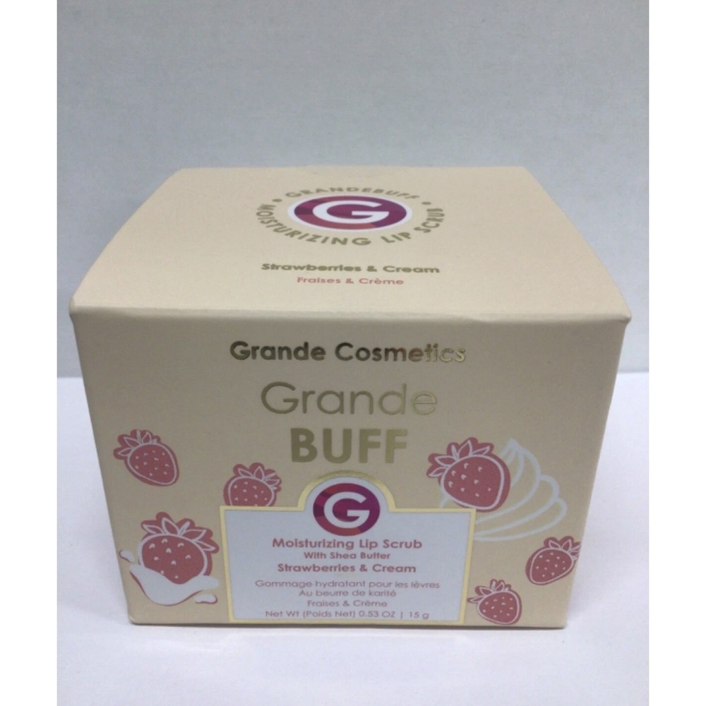 Grande Cosmetics Moisturizing Lip Scrub Strawberrie & Cream 15g. NIB